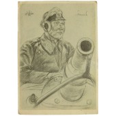 German postcard " Männer der  Westfront" Oberleutnant Jaworski